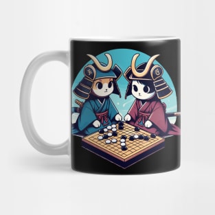 Kawaii cat samurais go board game baduk Mug